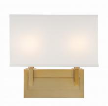  DUR-A3542-VG - Durham 2 Light Vibrant Gold Sconce