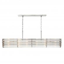  ELL-B3007-PN - Libby Langdon Elliot 6 Light Polished Nickel Linear Chandelier