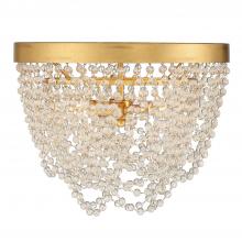  FIO-A9103-GA-CL - Fiona 3 Light Antique Gold Flush Mount