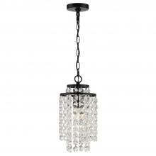  GAB-B7301-MK - Gabrielle 1 Light Matte Black Mini Pendant