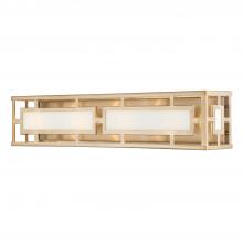  HIL-994-VG - Libby Langdon for Crystorama Hillcrest 4 Light Vibrant Gold Bathroom Vanity