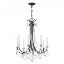  KAR-90908-MK-CL-MWP - Karrington 8 Light Matte Black Chandelier