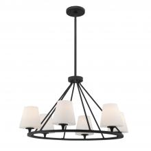  KEE-A3006-BF - Keenan 6 Light Black Forged Chandelier