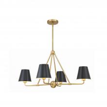  XAV-B9304-VG - Xavier 4 Light Vibrant Gold Chandelier