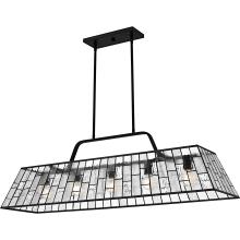  QLC6176MBK - Rainier 5-Light Matte Black Linear Chandelier