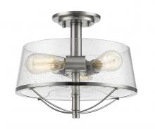  444SF-BN - 3 Light Semi Flush Mount