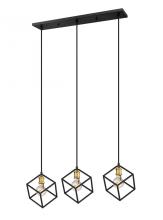  478-3L-BRZ-OBR - 3 Light Linear Chandelier