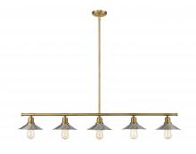  613-5L-FB+BN - 5 Light Linear Chandelier