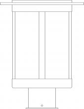 Arroyo Craftsman SAP-9WO-BK - 9" Santorini Post Mount