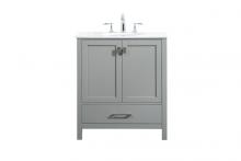 Elegant VF18830GR - 30 Inch Single Bathroom Vanity in Grey