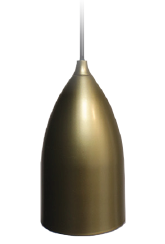  20523 - The Bullet 1-Light Small Metal Shade Bullet Pendant - CG/SV