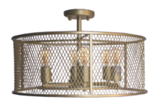  20541 - Rimini 6-Light Steel Mesh Shade Semi Flush Mount - CG