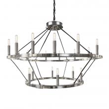  20952 - 12 + 6 Light 40"/26" Big Ring Double Tier Chandelier - NK T6-3K Lamps Included