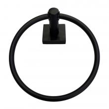  20982 - Square Style Towel Ring - Matte Black(US19)