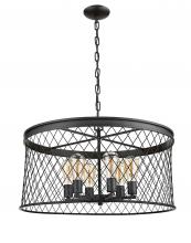  70010 - Vivio Kata 6-Light Cage Pendant - Matte Black