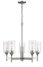  70019 - Vivio- Tia 5-Light Chandelier- Polished Nickel Finish