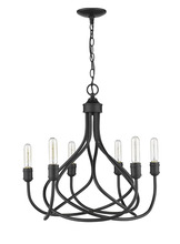  70058 - Vivio- Tara 6-Light Chandelier- Matte Black Finish