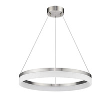  70172 - Vivio Elio 24" 35W LED Halo Acrylic Lens Pendant Brushed Nickel