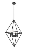  70373 - Vivio Gomez 4-Light 20" Geometric Triangle Pendant - MB