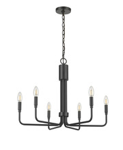  70502 - Vivio Alph 6-Light Flat Bottom Chandelier - MB(E12)