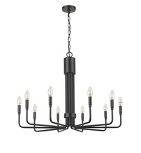  70508 - Vivio Alph 10-Light Flat Bottom Chandelier - MB(E12)