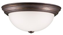  16488 - Laredo- 3-Light White Glass Ceiling Dome - RB