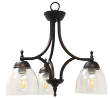  19226 - Dallas 3-Light Down Chandelier/Nook-NK