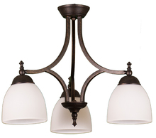  17063 - Austin 3-Light Down Chandelier/Nook-Rb