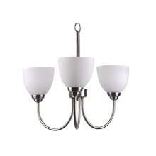  15390 - Laredo 3-Light Chandelier - NK White Glass