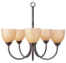  15393 - Laredo 5-Light Chandelier - RB Tea Stain Glass