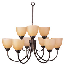  15399 - Laredo 9-Light Chandelier - RB Tea Stain Glass