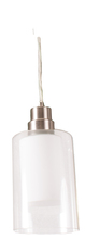 HOMEnhancements 17960 - Clear/White Double Glass Mini Pendant - NK