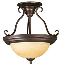  16290 - Semi Flush Entry Fixture - RB Tea Stained Glass