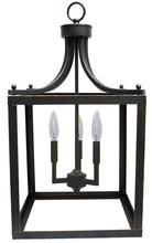  19464 - 3-Light Square Cage Entry - RB - No Glass