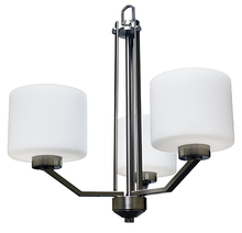  18509 - Paris 3-Light Chandelier - NK White Cylinder Glass