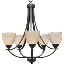  17855 - Victoria 5-Light Chandelier - RB Tea Stain Glass