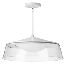  3145-LEDP18-CL-MW - 35W Pendant Matte White Finish w/ Clear Glass