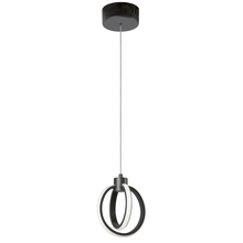  9228-614LEDP-MB - 14W Pendant, Matte Black with White Silicone Diffuser