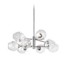  ABI-268P-PC - 8LT Halogen Chandelier, PC with Clear Glass