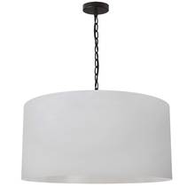  BXN-L-BK-790 - 1LT Braxton Large Pendant, WHT Shade, BLK