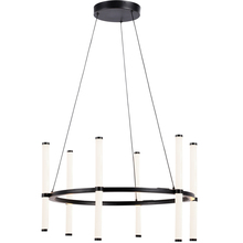  CVT-2436C-MB - 36W Chandelier, Matte Black with White Acrylic Diffuser