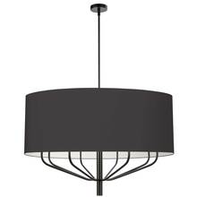  ELN-388C-MB-797 - 8LT Incandescent Chandelier, MB w/ WH Shade