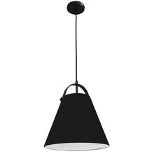  EMP-111P-797-MB - 1 Light Emperor Pendant Matte Black with Black Shade