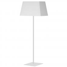  GTC-S631F-MW-WH - 1 Light Incandescent Square Base Floor Lamp Matte White with White Shade