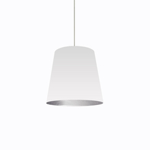  OD-M-691 - 1LT Oversized Drum Pendant,Medium - Wht/Slv