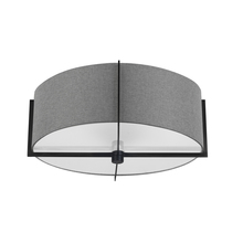  PST-153SF-MB-GRY - 3LT Incandescent Semi-Flush Mount, MB w/ GRY Shade