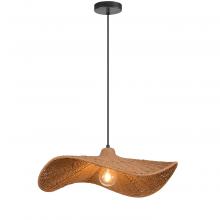  SMA-241P-MB - 1 Light Incandescent Pendant with Wavy Wicker Shade