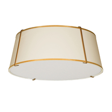  TRA-224FH-GLD-CRM - 4LT Trapezoid Flush Mount GLD/CRM Shade w/790 Diff