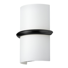  WLC-914LEDW-MB - 14W Wall Sconce, Matte Black w/ Opal Glass