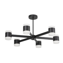  WLS-2884LEDC-MB - 84W Chandelier, Matte Black w/ Frosted Acrylic Diffuser